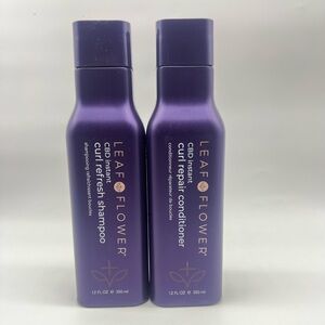 Leaf & Flower Instant Curl Refresh Shampoo & Curl Repair Conditioner 12 fl oz
